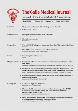 Galle Medical Journal - June 2020