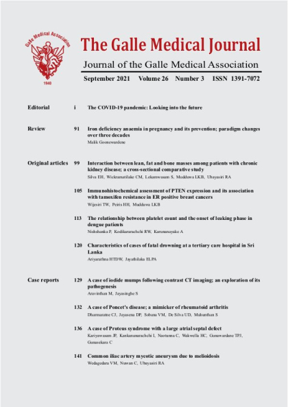 Galle Medical Journal - September 2021